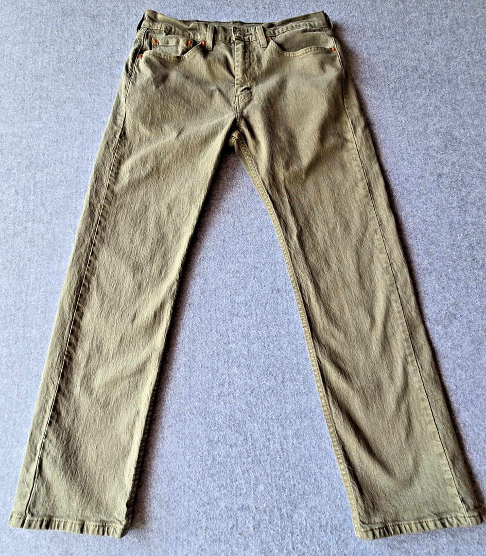 Levi's Men's 505 Jeans Mauve Green Straight Leg Red Tab 31'x28.5"